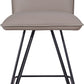 Demi Hairpin Leg Swivel Counter Stool in Taupe