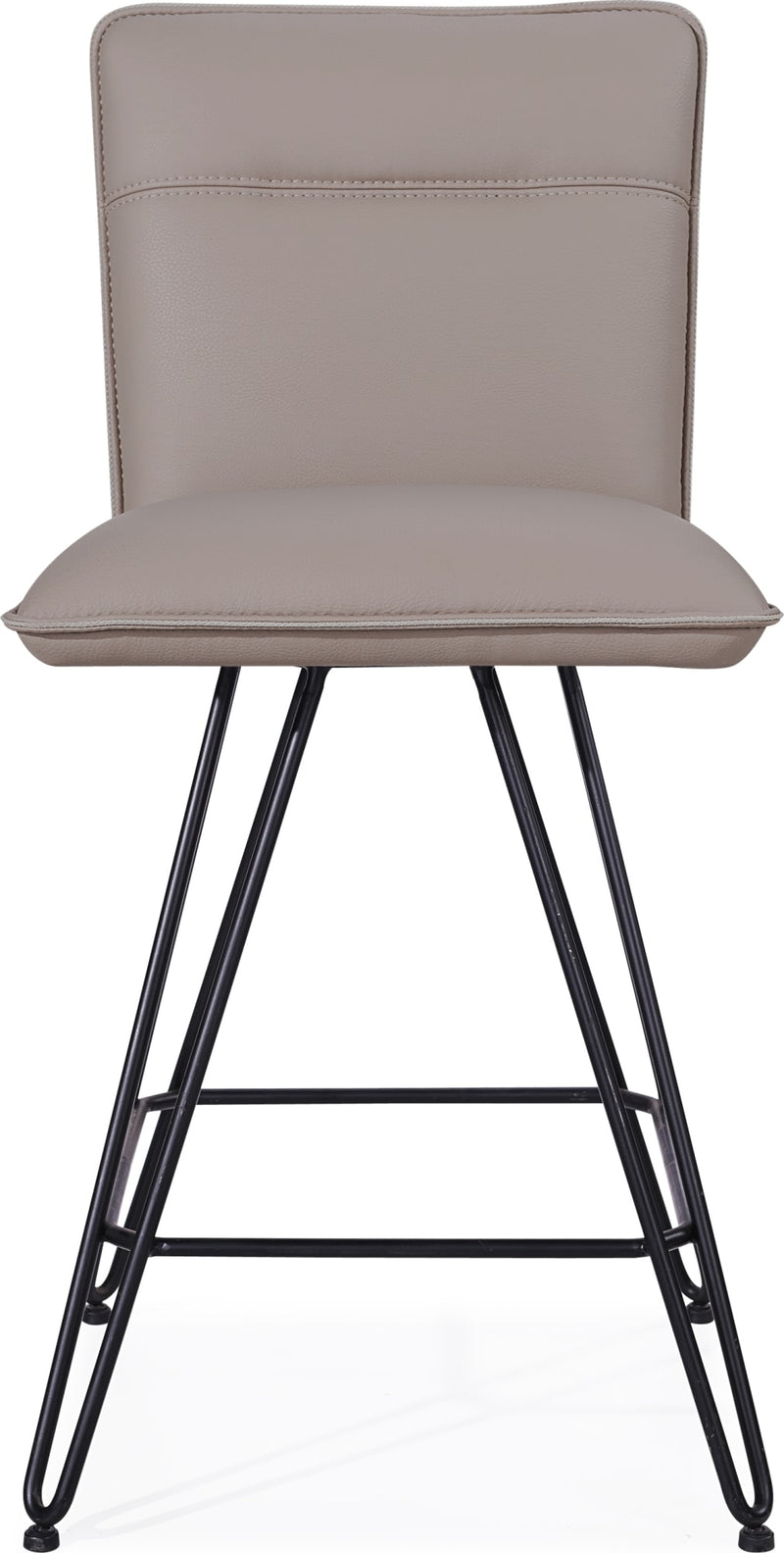 Demi Hairpin Leg Swivel Counter Stool in Taupe