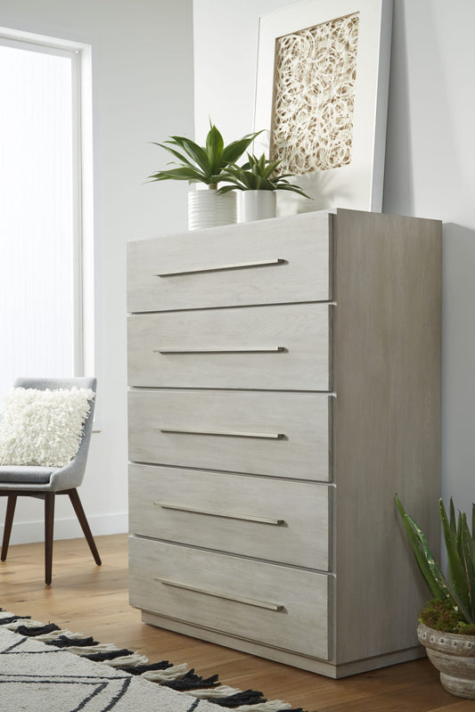 Destination Five Drawer Chest in Cotton Grey (2024)