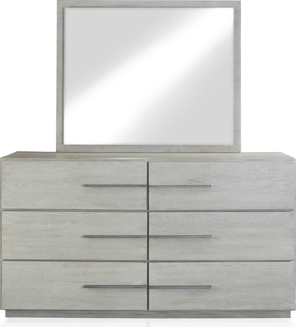 Destination Six Drawer Dresser in Cotton Grey (2024)