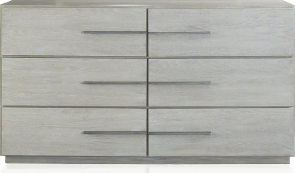 Destination Six Drawer Dresser in Cotton Grey (2024)