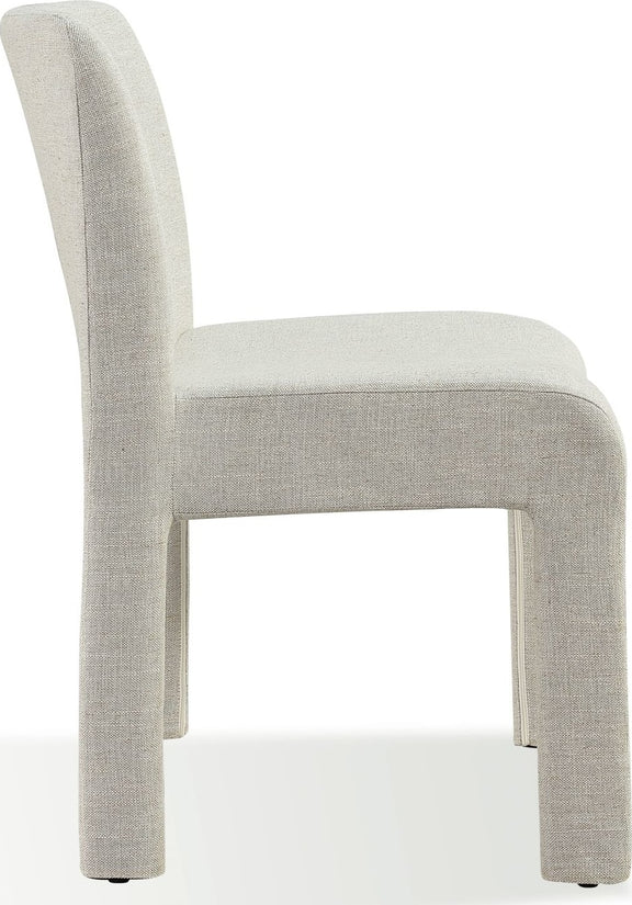 Devon Fully Upholstered Dining Chair in Turtle Dove Linen