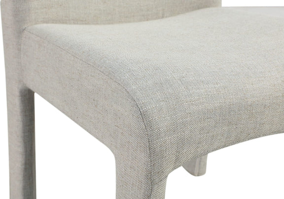Devon Fully Upholstered Dining Chair in Turtle Dove Linen