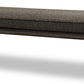 Dorsey Boucle Upholstered Wooden Bench in Basalt Grey and Pumpernickel