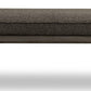 Dorsey Boucle Upholstered Wooden Bench in Basalt Grey and Pumpernickel