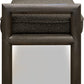 Dorsey Boucle Upholstered Wooden Bench in Basalt Grey and Pumpernickel