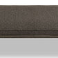 Dorsey Boucle Upholstered Wooden Bench in Basalt Grey and Pumpernickel