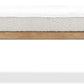 Dorsey Boucle Upholstered Wooden Bench in Granola and Ricotta