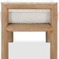 Dorsey Boucle Upholstered Wooden Bench in Granola and Ricotta