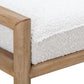 Dorsey Boucle Upholstered Wooden Bench in Granola and Ricotta