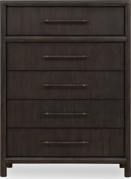 Dorsey Five Drawer Chest in Basalt Grey