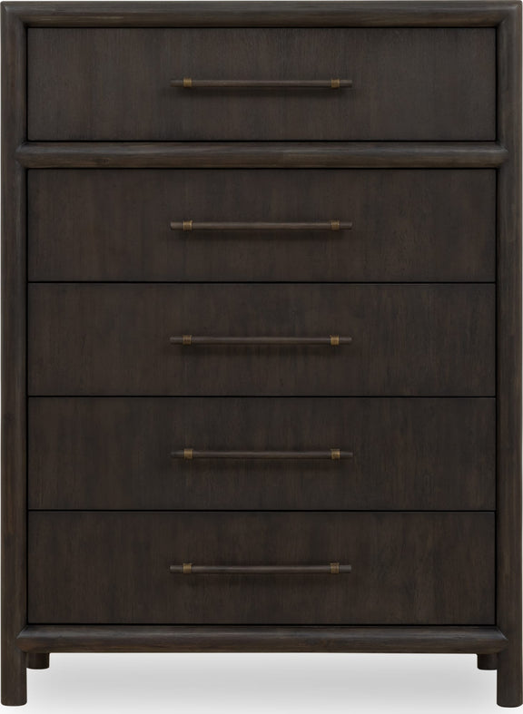 Dorsey Five Drawer Chest in Basalt Grey