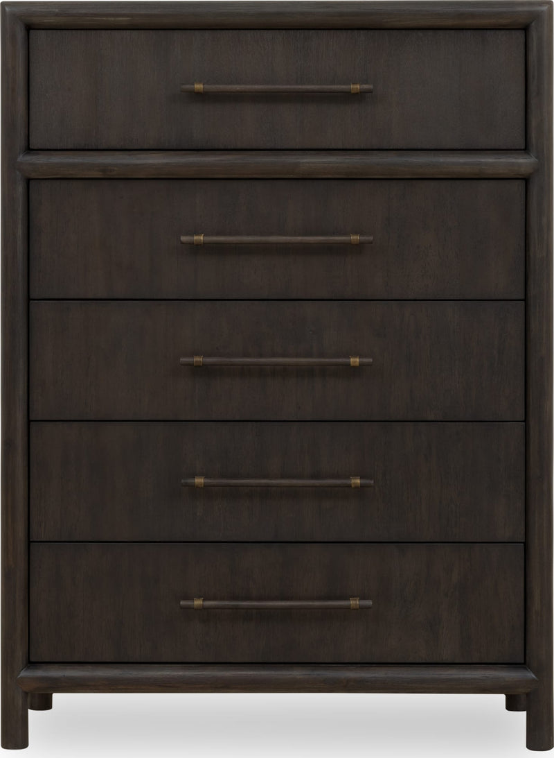 Dorsey Five Drawer Chest in Basalt Grey
