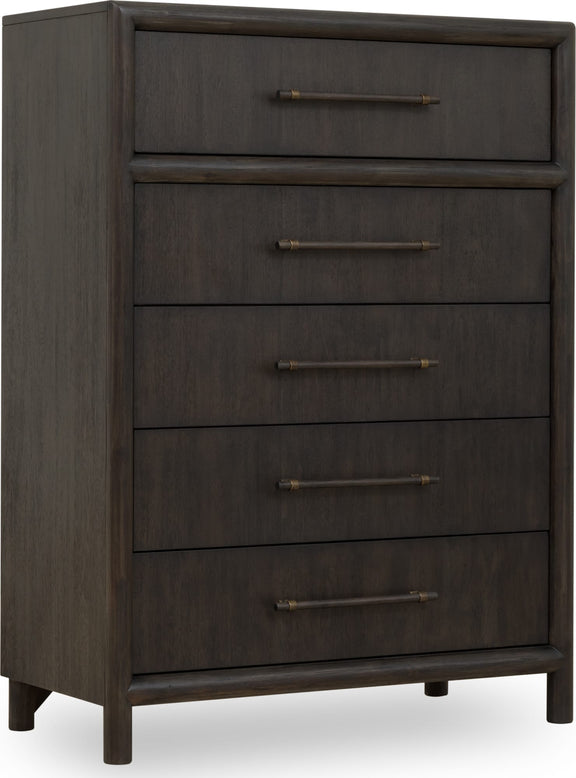 Dorsey Five Drawer Chest in Basalt Grey