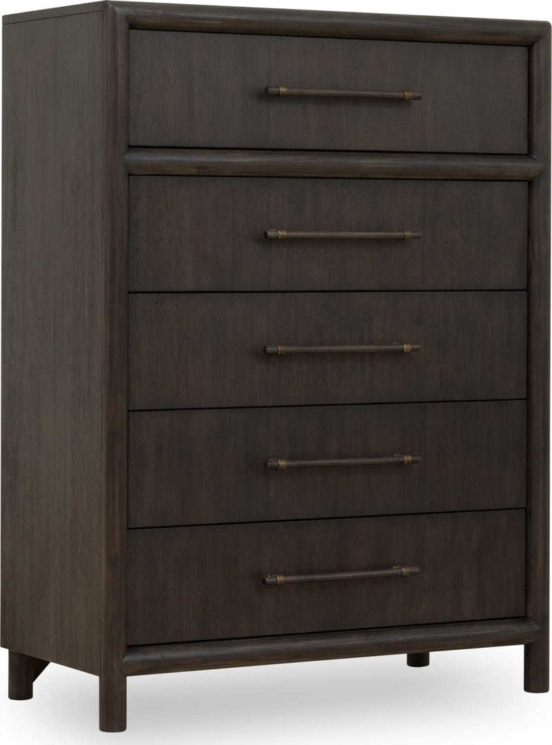 Dorsey Five Drawer Chest in Basalt Grey