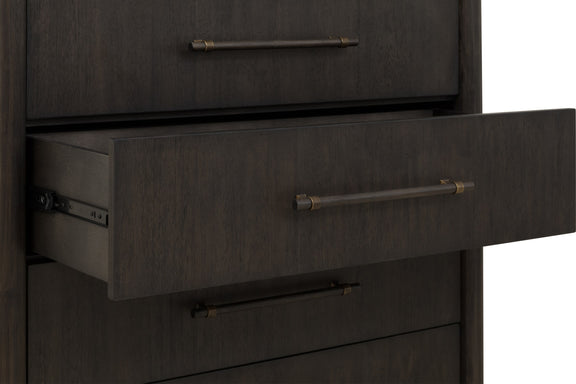 Dorsey Five Drawer Chest in Basalt Grey