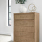 Dorsey Five Drawer Chest in Granola