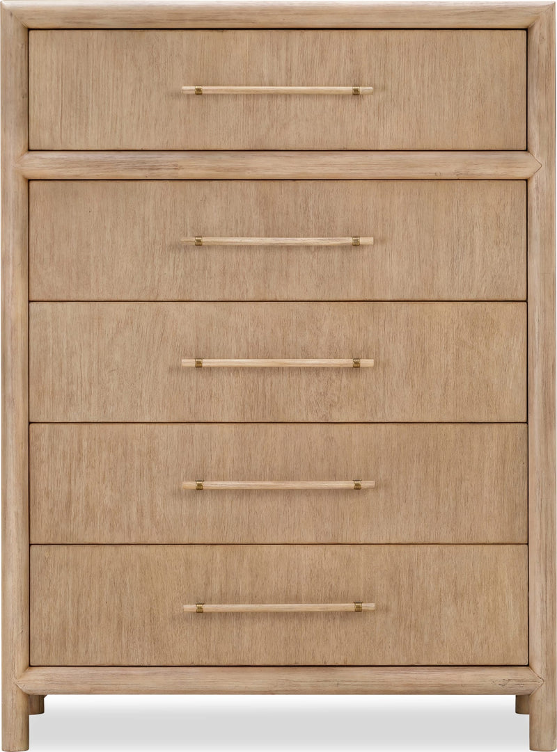 Dorsey Five Drawer Chest in Granola