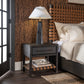 Dorsey One Drawer USB-charging Nightstand in Basalt Grey