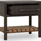 Dorsey One Drawer USB-charging Nightstand in Basalt Grey