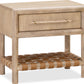 Dorsey One Drawer USB-charging Nightstand in Granola