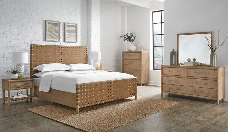 Dorsey One Drawer USB-charging Nightstand in Granola