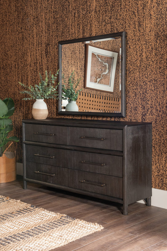 Dorsey Six Drawer Dresser in Basalt Grey