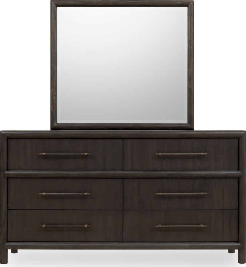 Dorsey Six Drawer Dresser in Basalt Grey
