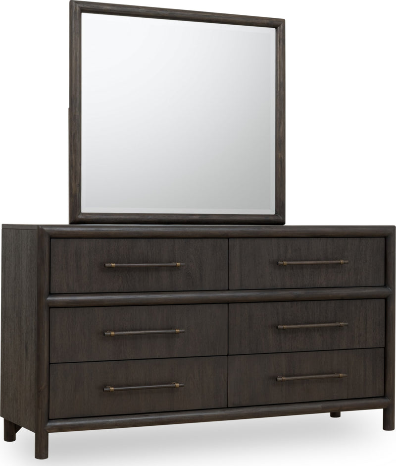 Dorsey Six Drawer Dresser in Basalt Grey