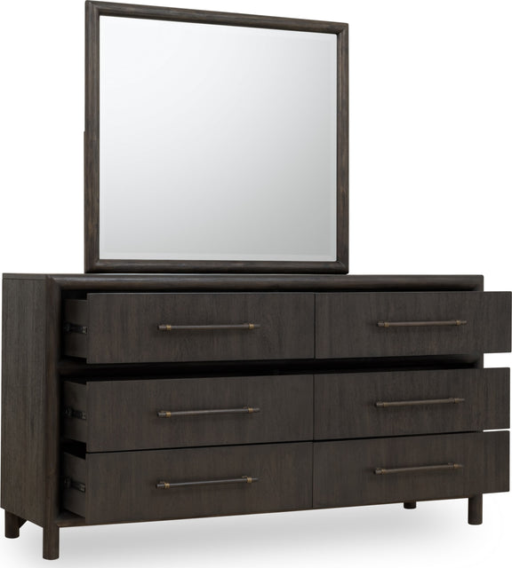 Dorsey Six Drawer Dresser in Basalt Grey