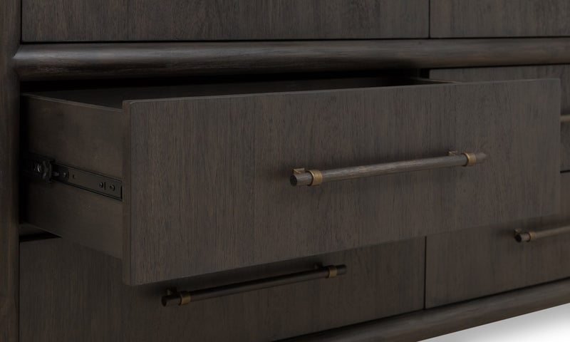 Dorsey Six Drawer Dresser in Basalt Grey