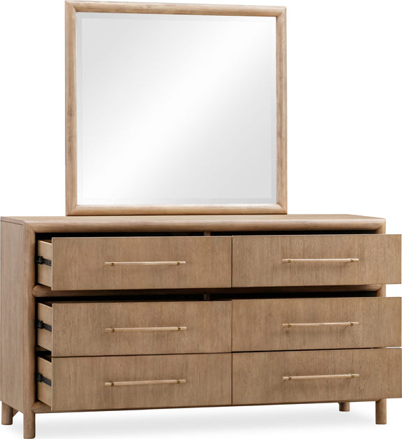Dorsey Six Drawer Dresser in Granola