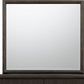 Dorsey Solid Wood and Glass Mirror in Basalt Grey
