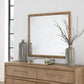 Dorsey Solid Wood and Glass Mirror in Granola