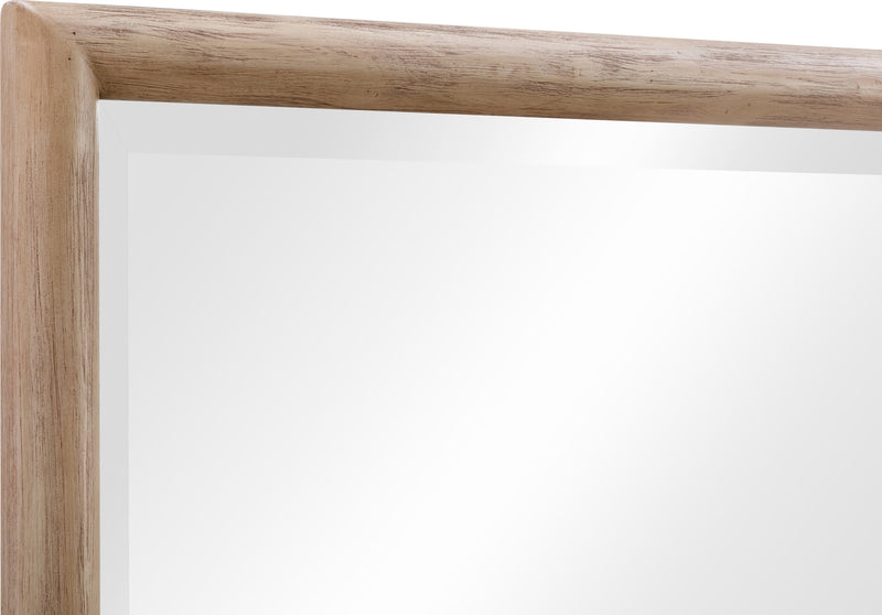 Dorsey Solid Wood and Glass Mirror in Granola