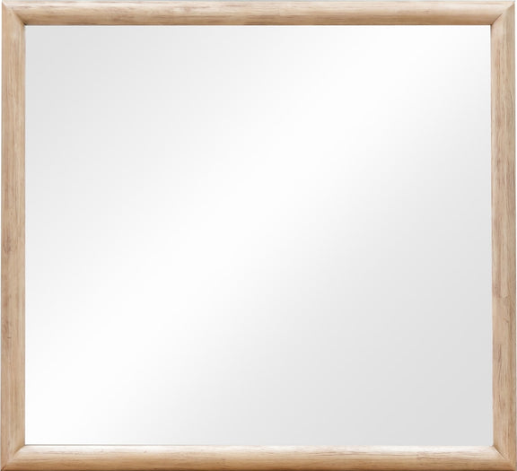 Dorsey Solid Wood and Glass Mirror in Granola