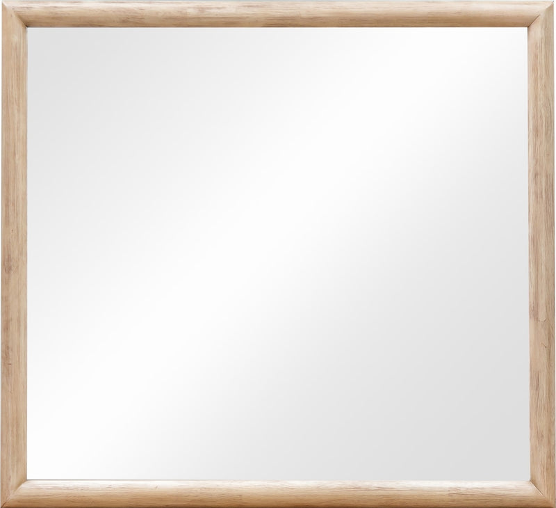 Dorsey Solid Wood and Glass Mirror in Granola