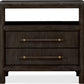 Dorsey Two Drawer USB-charging Nightstand in Basalt Grey