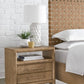 Dorsey Two Drawer USB-charging Nightstand in Granola
