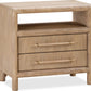 Dorsey Two Drawer USB-charging Nightstand in Granola