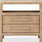 Dorsey Two Drawer USB-charging Nightstand in Granola
