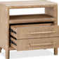 Dorsey Two Drawer USB-charging Nightstand in Granola