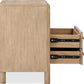 Dorsey Two Drawer USB-charging Nightstand in Granola