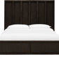 Dorsey Queen-size Wooden Panel Bed in Basalt Grey