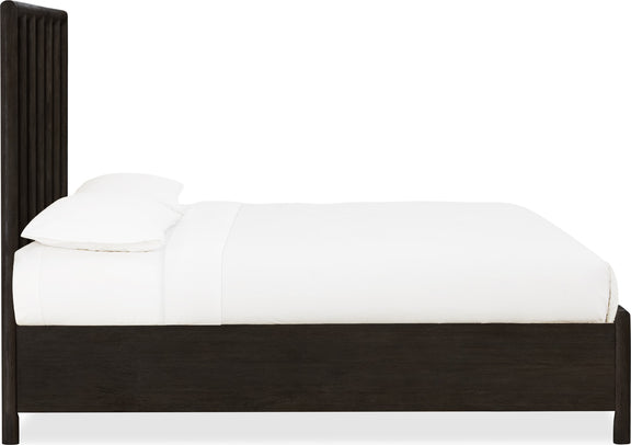Dorsey Queen-size Wooden Panel Bed in Basalt Grey