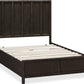 Dorsey King-size Wooden Panel Bed in Basalt Grey
