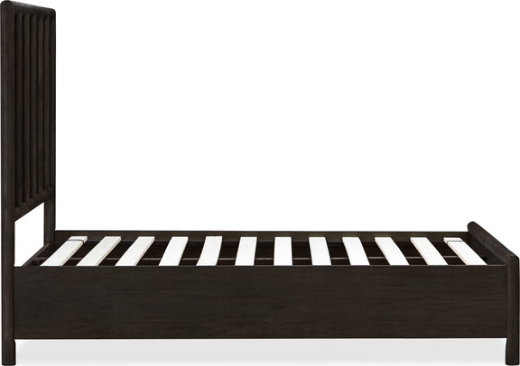 Dorsey Queen-size Wooden Panel Bed in Basalt Grey