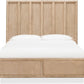 Dorsey King-size Wooden Panel Bed in Granola