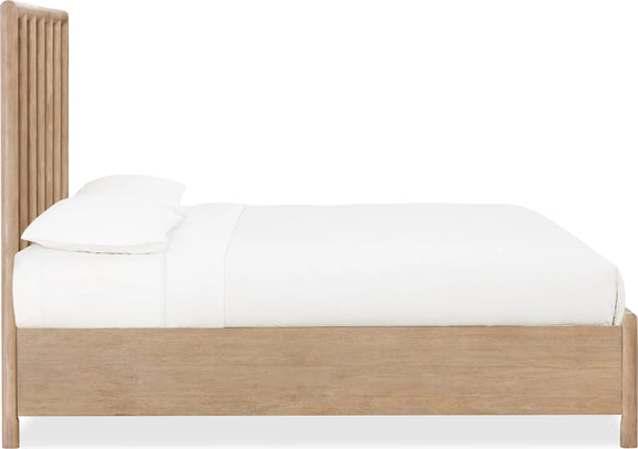 Dorsey Queen-size Wooden Panel Bed in Granola