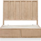 Dorsey King-size Wooden Panel Bed in Granola